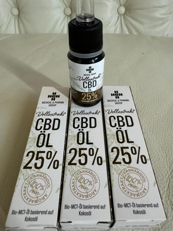3 CBD Öle mit 25%CBD Vollextrakt in Kokosöl
